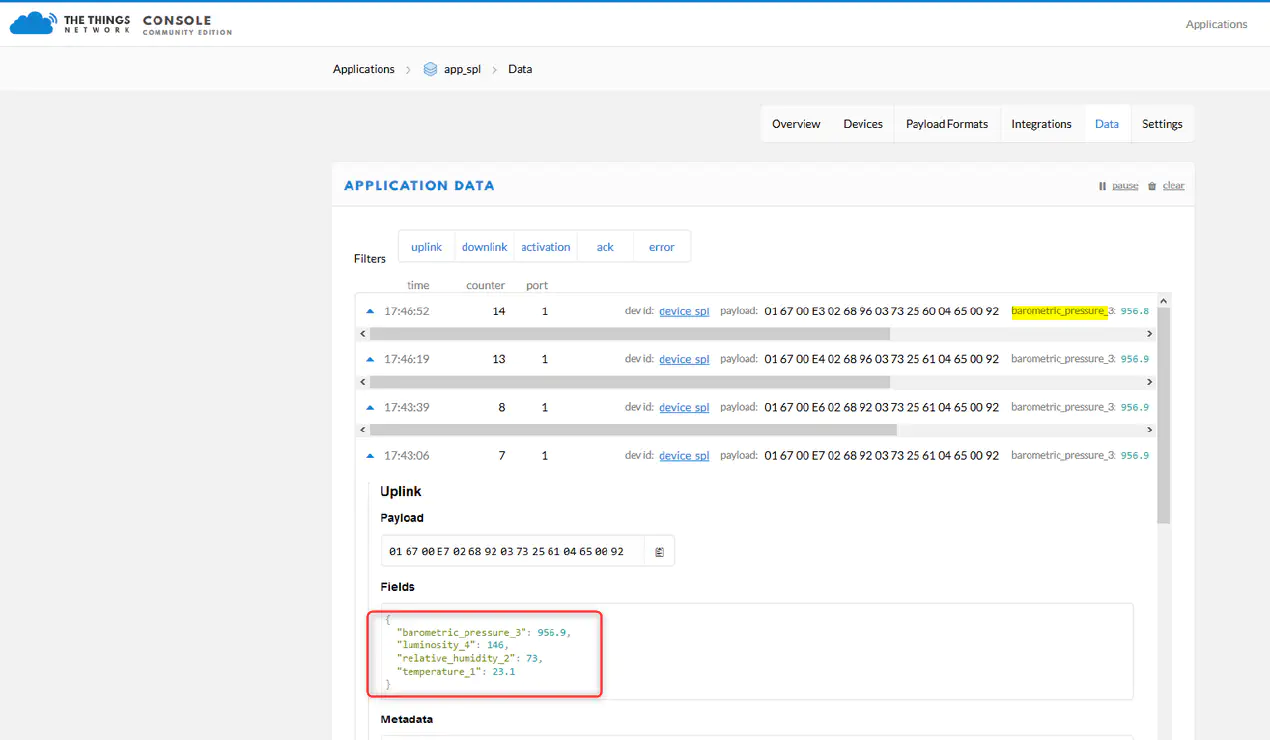 LoRaThingsNetworkDemo