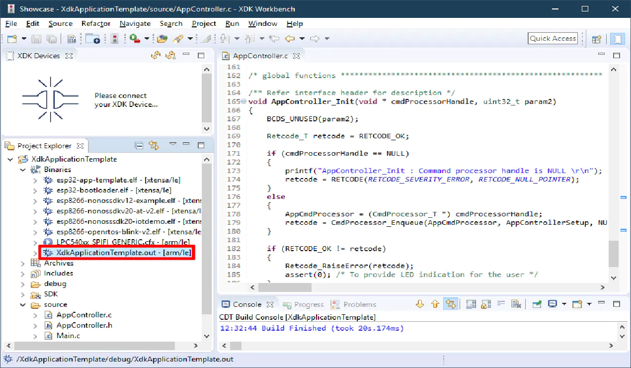 Running your XDK application